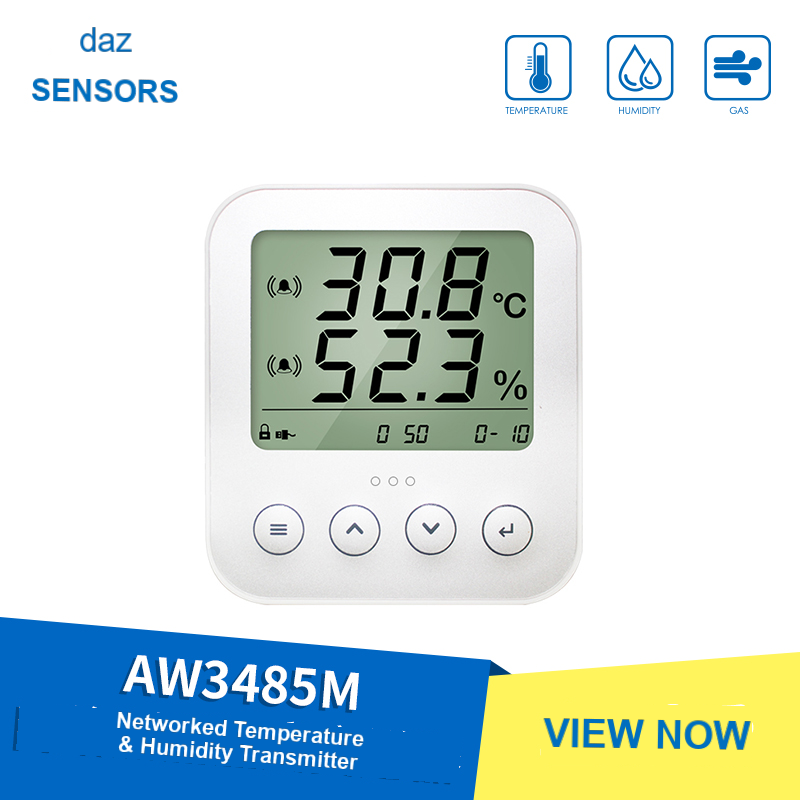 AW3485M Wall-Mounted Temperature and Humidity Transmitter with Display, RS485